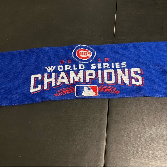 MLB Chicago Cubs 2016 Edition World Series Scarf Champions Blue Red - Picture 3 of 7